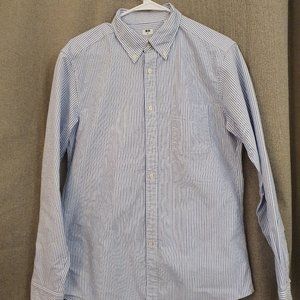 NEW Uniqlo Slim Fit Striped Oxford Shirt